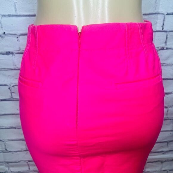 J. Crew Womens Pink Knee Length Form Fitting High Rise No. 2 Pencil Skirt Size 4 - Picture 3 of 7
